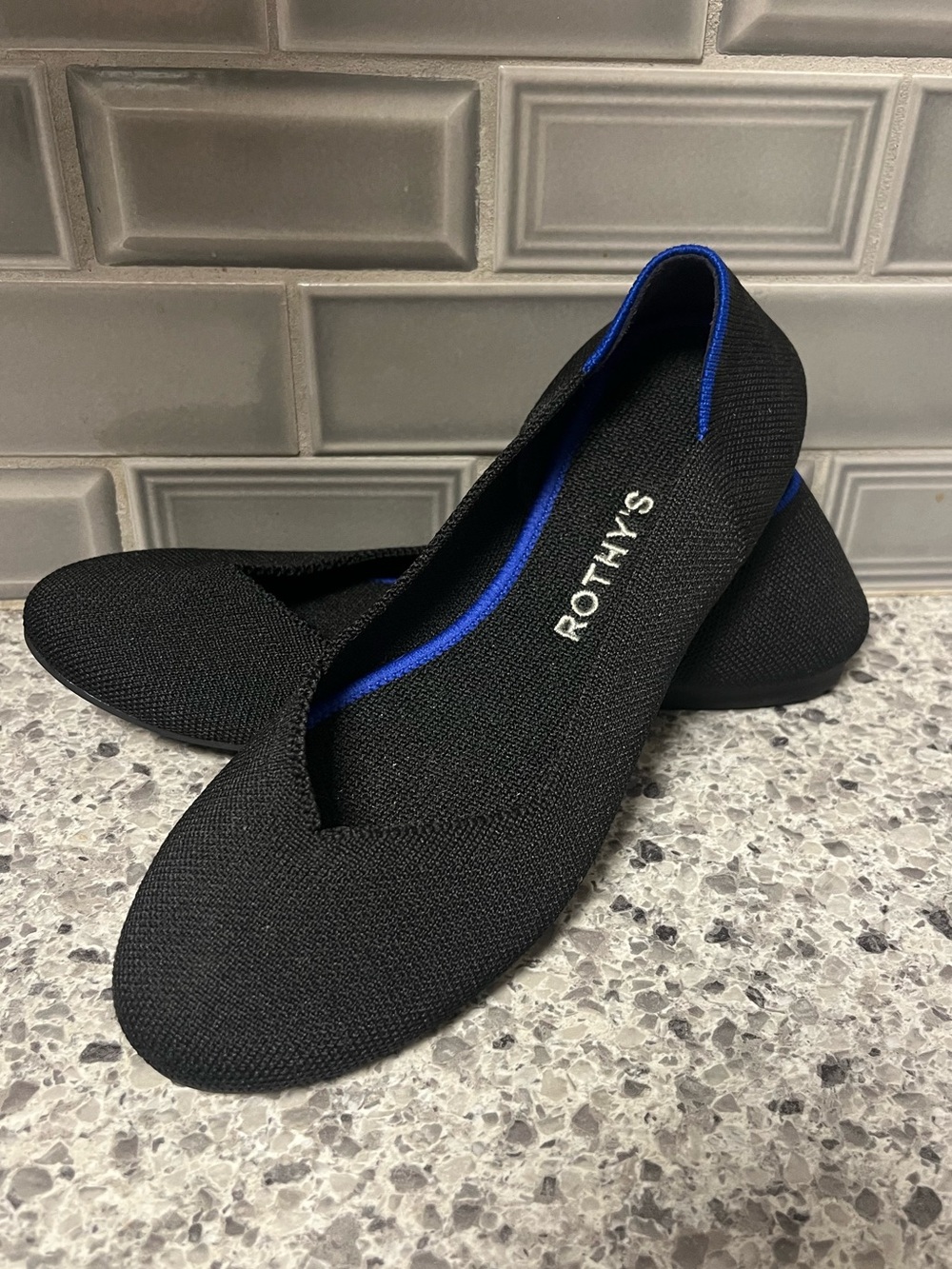 Rothy’s Flats Women’s Size 7 Black Slip On Shoes